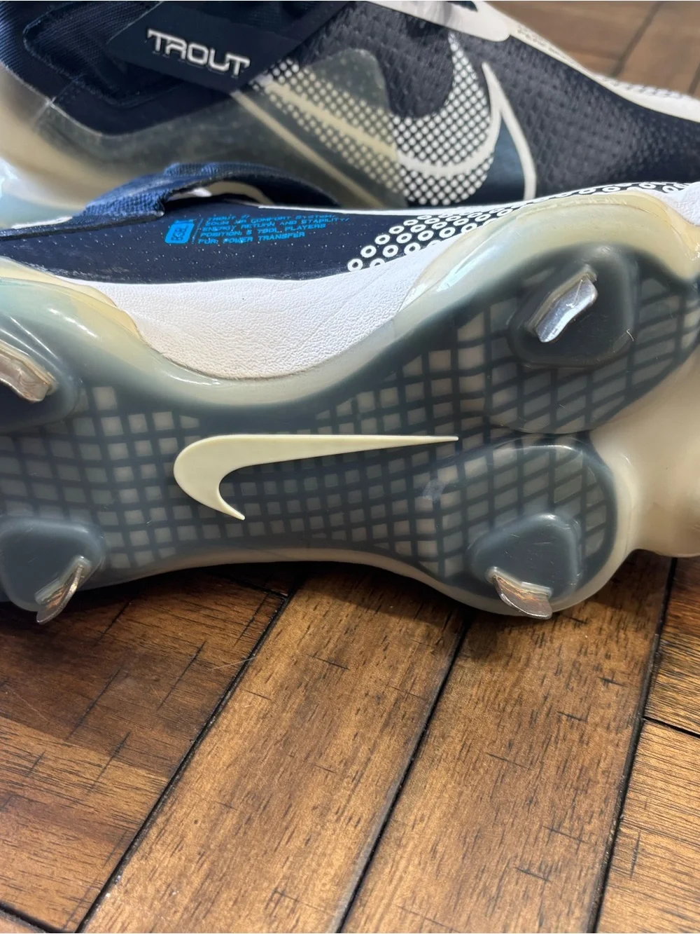 Nike Mike Trout Pro Baseball Cleats - Navy and White